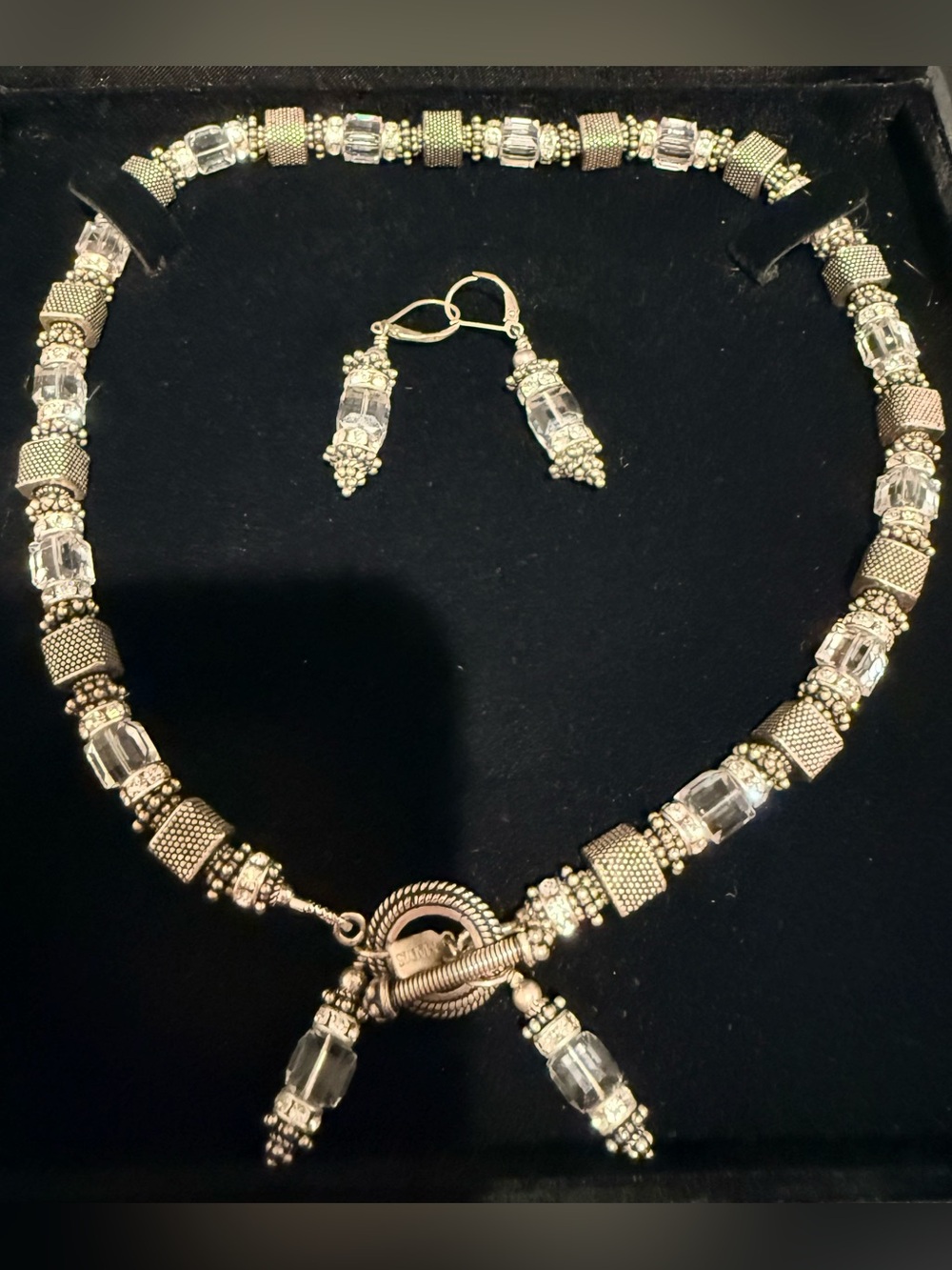 Sterling Silver & Swarovski
Crystal Necklace and Earrings